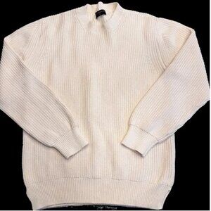 Goodlife Men's Slim-Fit Crewneck Pullover Sweater Cream Small